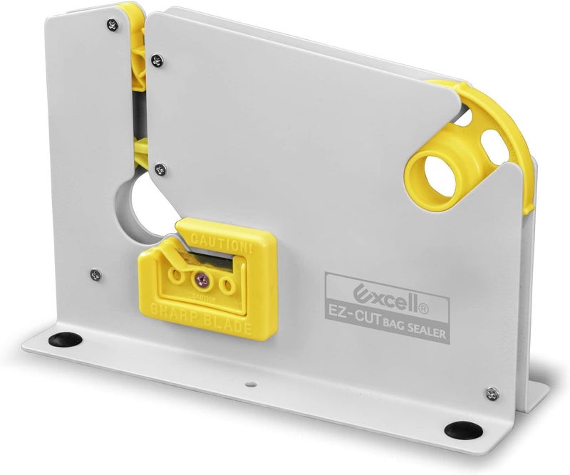 excell ET-609K EZ-Cut Tape Bag Sealer with Trimmer Blade: Fits 9 mm Tape, Ideal for Sealing Candy, Bread, and Meat. Easy to Cut and Trim Bags. Durable, Table-mountable. Includes Sealer and Tape roll. - Image 2
